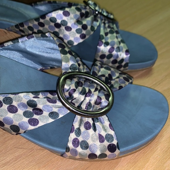 Naturalizer Blue Polka Dot Sandals - Picture 3 of 6